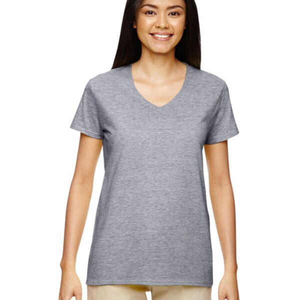 Ladies' Heavy Cotton™ V-Neck T-Shirt Thumbnail
